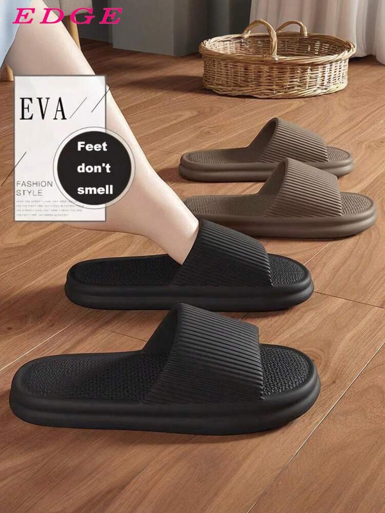 Men And Women Quiet EVA Slippers Non Slip Quick Dry Odor Proof Soft Sole Indoor Bathroom House Sandals Comfortable Summer Home Wear