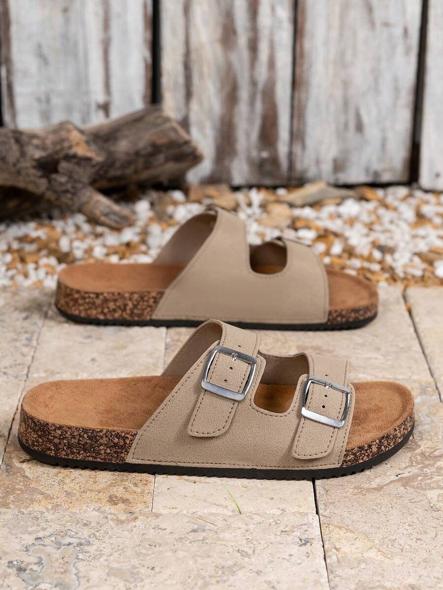 Men's Retro Open Toe Sandals Adjustable Strap Comfortable Walking Shoes Casual Indoor Outdoor Slippers Versatile Summer Fashion
