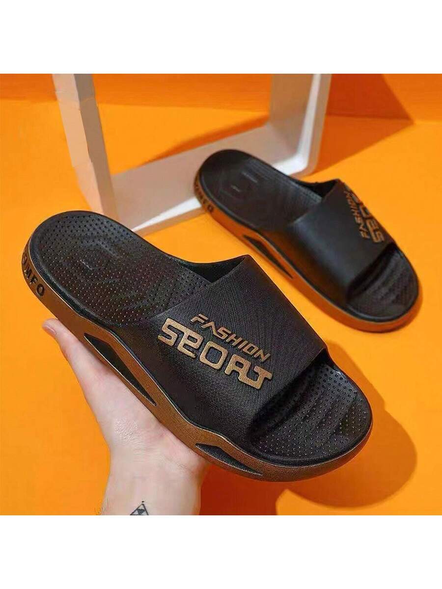 Men's Fashion Flip Flops Thick Sole Wear Resistant Breathable Non Slip Bath Slippers Casual Indoor Outdoor Summer Beach Sandals
