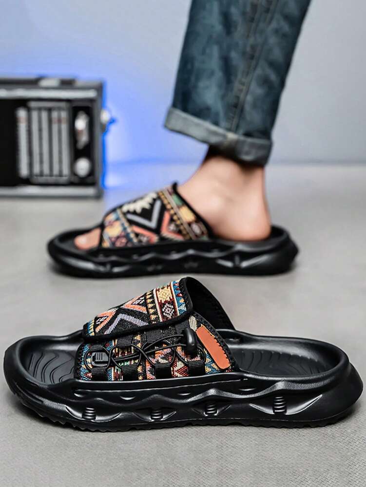 Men's Summer 2025 Casual Slippers Non Slip Soft Bottom Outdoor Sports Sandals Comfortable Plus Size Fashion Beach Slide Footwear