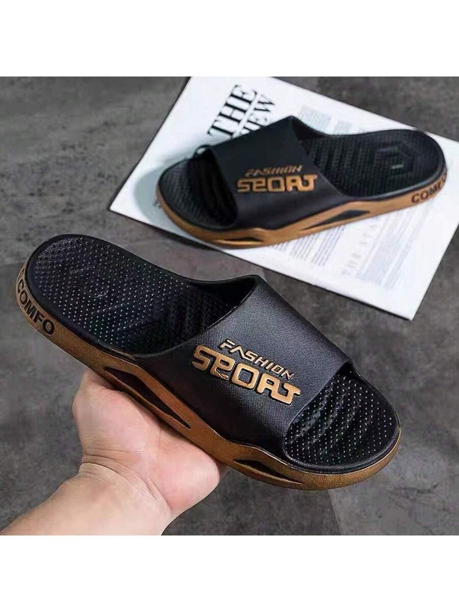 Men's Fashion Flip Flops Thick Sole Wear Resistant Breathable Non Slip Bath Slippers Casual Indoor Outdoor Summer Beach Sandals