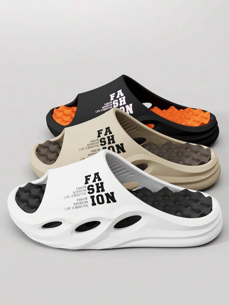 Men's Fashion Massage Slide Sandals Quick Dry Non Slip Open Toe Slippers Casual Indoor Outdoor Sports Shoes Teen Summer Vacation