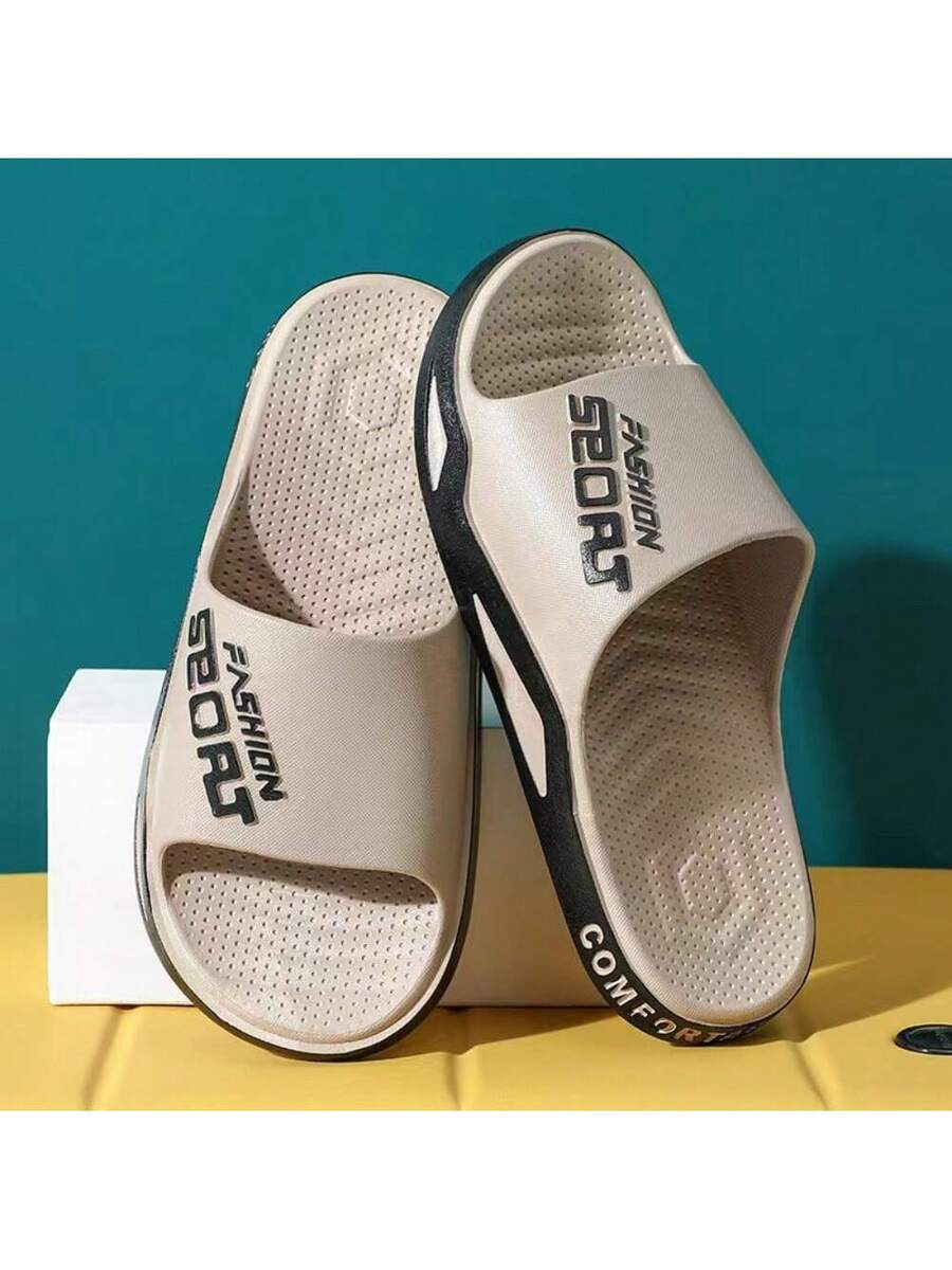 Men's Fashion Flip Flops Thick Sole Wear Resistant Breathable Non Slip Bath Slippers Casual Indoor Outdoor Summer Beach Sandals