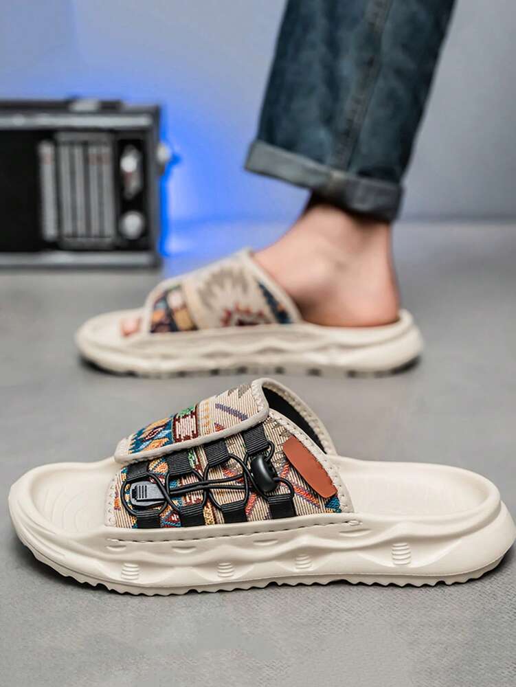 Men's Summer 2025 Casual Slippers Non Slip Soft Bottom Outdoor Sports Sandals Comfortable Plus Size Fashion Beach Slide Footwear