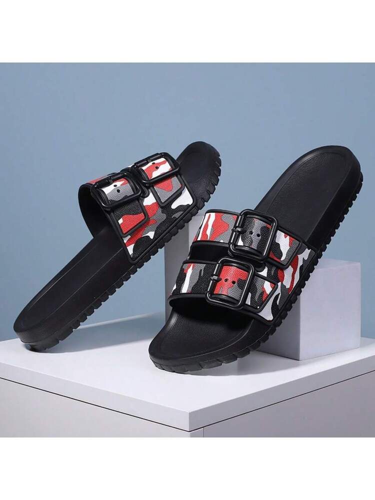 Men's Casual Slide Sandals Lightweight Comfortable Slippers Round Toe Fashion Outdoor Beach Flip Flops Non Slip Summer Footwear