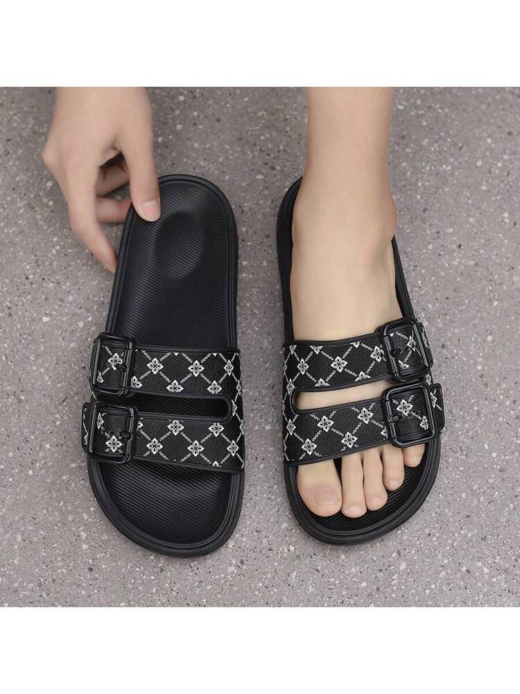 Men's Casual Slide Sandals Lightweight Comfortable Slippers Round Toe Fashion Outdoor Beach Flip Flops Non Slip Summer Footwear