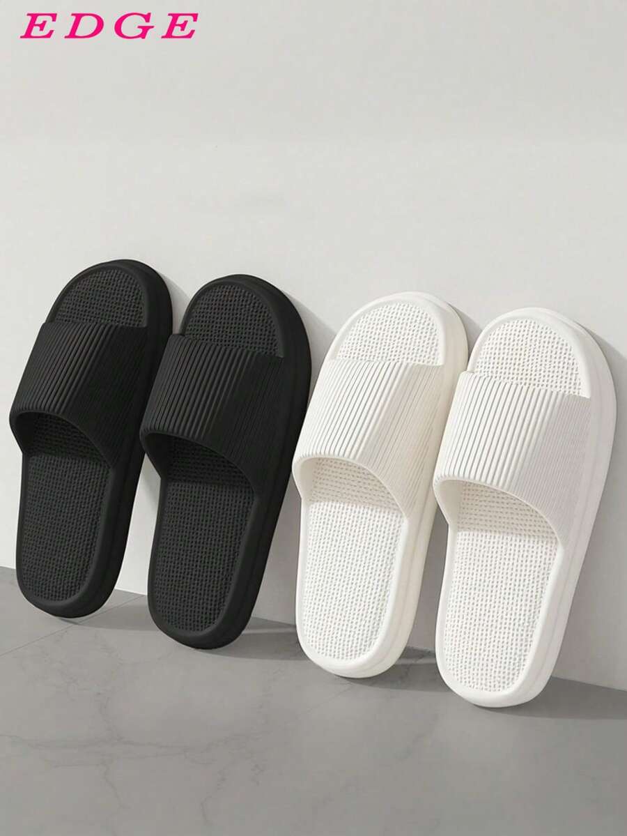 Men And Women Quiet EVA Slippers Non Slip Quick Dry Odor Proof Soft Sole Indoor Bathroom House Sandals Comfortable Summer Home Wear