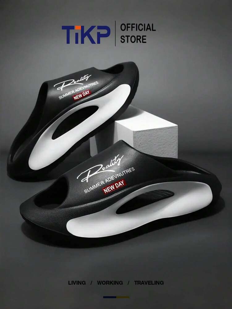 Men's EVA Thick Sole Slippers Non Slip Soft Open Toe Casual Flip Flops Comfortable Outdoor Fashion Beach Sandals For Men Summer