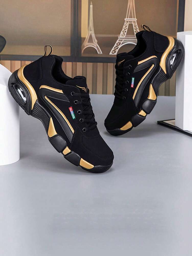 Men's Lightweight Sneakers Breathable Lace Up Athletic Shoes Outdoor Training Casual Cushioned Comfortable Running Shoes For Men