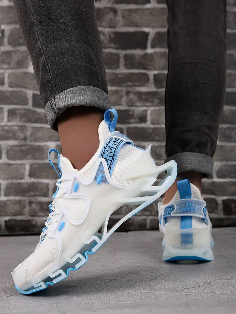 Men's Knitted Hollow Out Running Shoes Breathable Casual Sports Sneakers All Season Lightweight Fashion Outdoor Comfortable Trainers