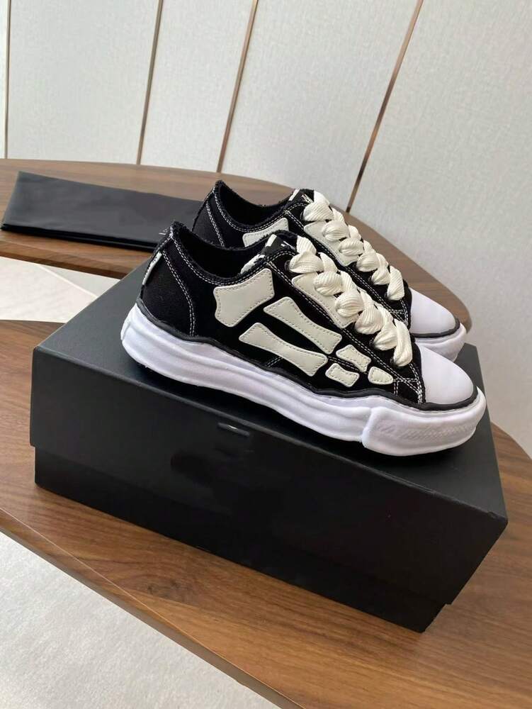 Unisex MMYs Maison Minara Yasuhiro 2025 Classic Skate Shoes Non Slip Lightweight Low Top Sneakers White Canvas Pleated Style Casual
