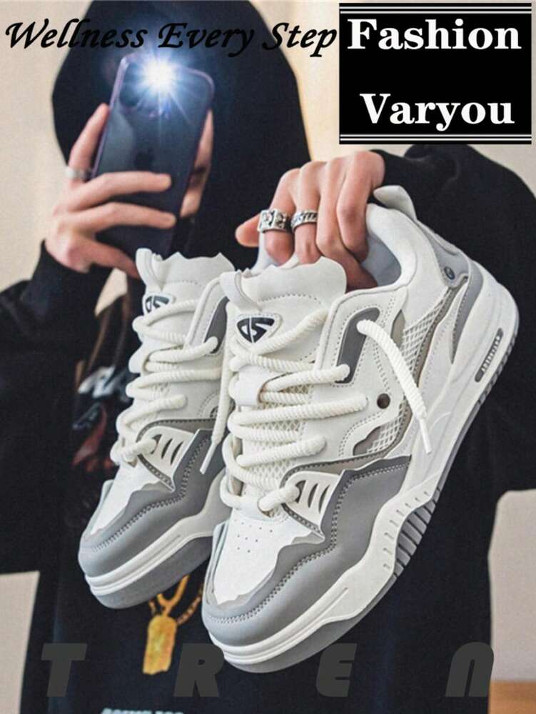 Men's Summer Sports Sneakers Non Slip Lightweight Breathable Leather Running Shoes Large Size 46 Gym Outdoor Lifestyle Casual Shoes