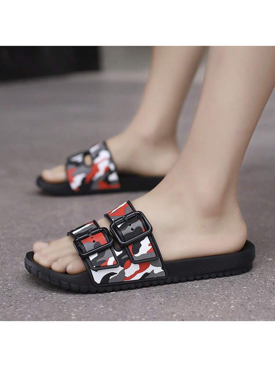 Men's Casual Slide Sandals Lightweight Comfortable Slippers Round Toe Fashion Outdoor Beach Flip Flops Non Slip Summer Footwear