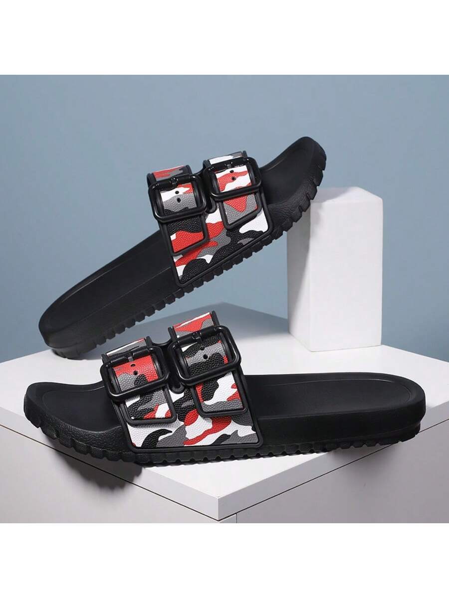 Men's Casual Slide Sandals Lightweight Comfortable Slippers Round Toe Fashion Outdoor Beach Flip Flops Non Slip Summer Footwear
