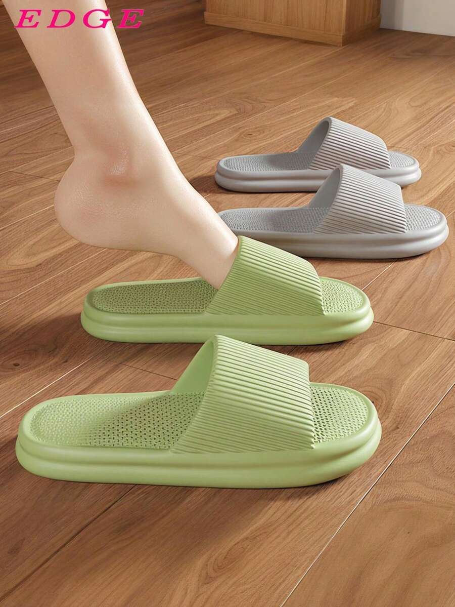 Men And Women Quiet EVA Slippers Non Slip Quick Dry Odor Proof Soft Sole Indoor Bathroom House Sandals Comfortable Summer Home Wear