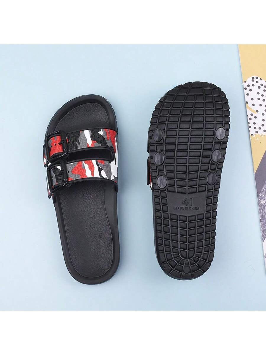 Men's Casual Slide Sandals Lightweight Comfortable Slippers Round Toe Fashion Outdoor Beach Flip Flops Non Slip Summer Footwear