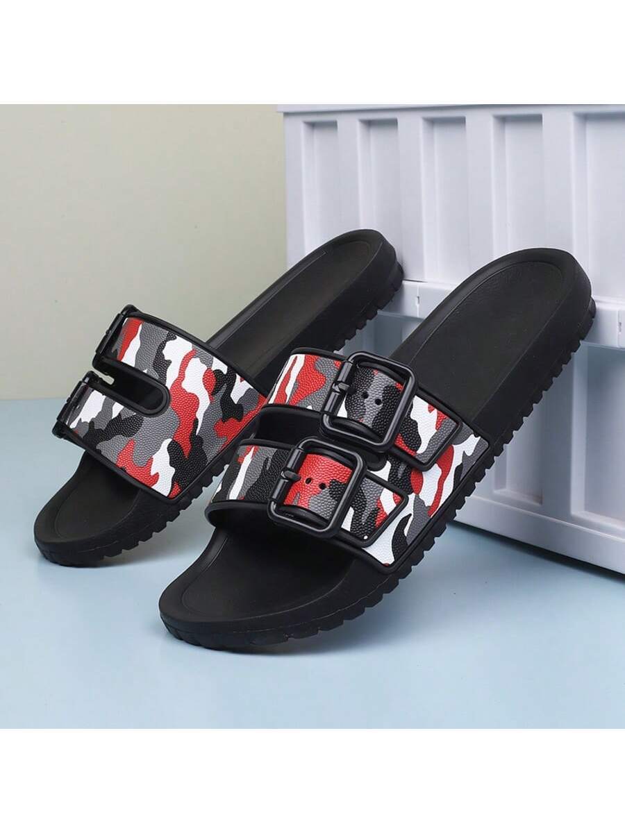Men's Casual Slide Sandals Lightweight Comfortable Slippers Round Toe Fashion Outdoor Beach Flip Flops Non Slip Summer Footwear