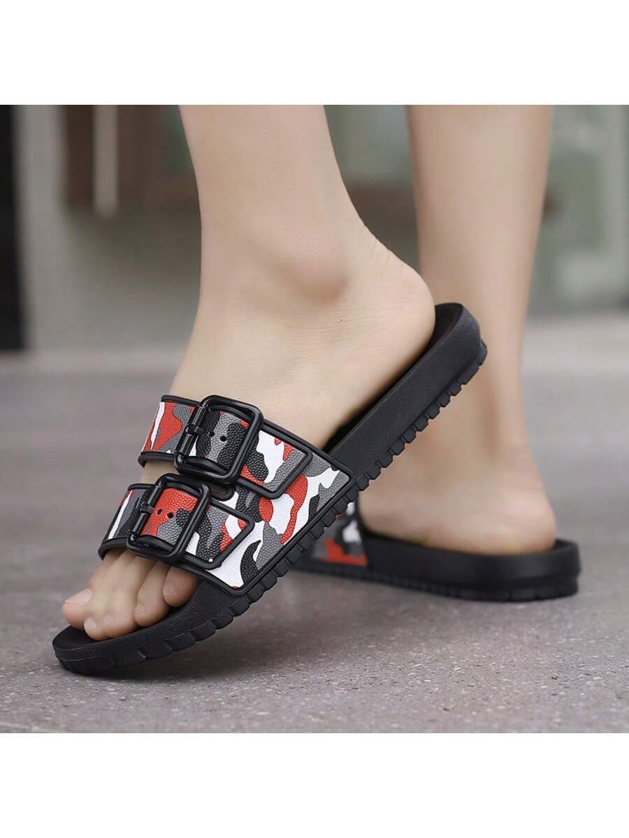 Men's Casual Slide Sandals Lightweight Comfortable Slippers Round Toe Fashion Outdoor Beach Flip Flops Non Slip Summer Footwear
