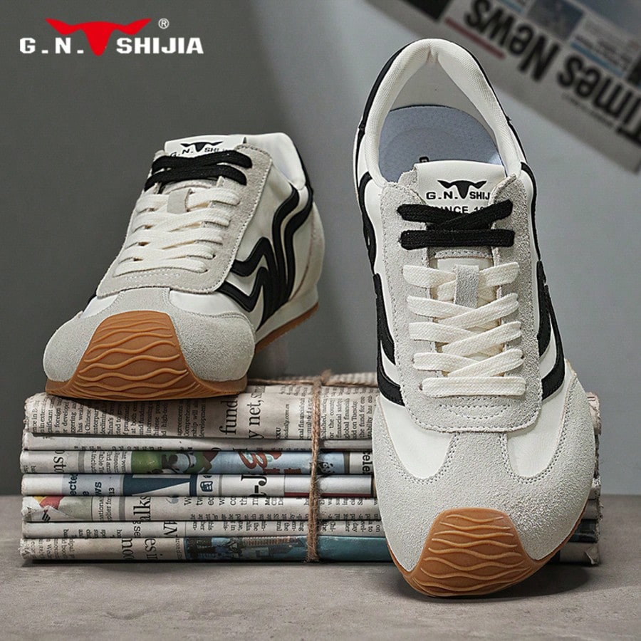 Men's G.N.SHIJIA 2025 Classic Bull Family Sneakers Low Top Athletic Board Shoes Casual Versatile Comfortable Fashion Sports Footwear