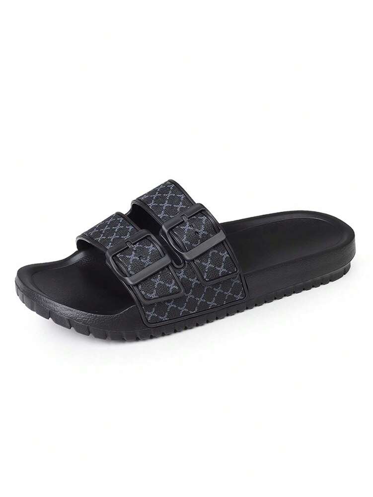 Men's Casual Slide Sandals Lightweight Comfortable Slippers Round Toe Fashion Outdoor Beach Flip Flops Non Slip Summer Footwear