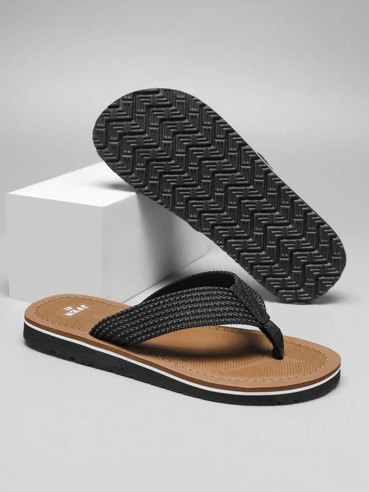 Men's Outdoor Flat Flip Flops New Style Summer Open Toe Slippers Casual Breathable Comfortable Beach Sandals Daily Fashion Wear