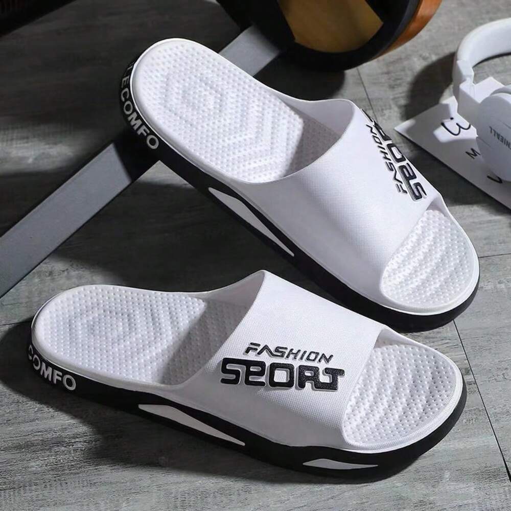 Men's Fashion Flip Flops Thick Sole Wear Resistant Breathable Non Slip Bath Slippers Casual Indoor Outdoor Summer Beach Sandals