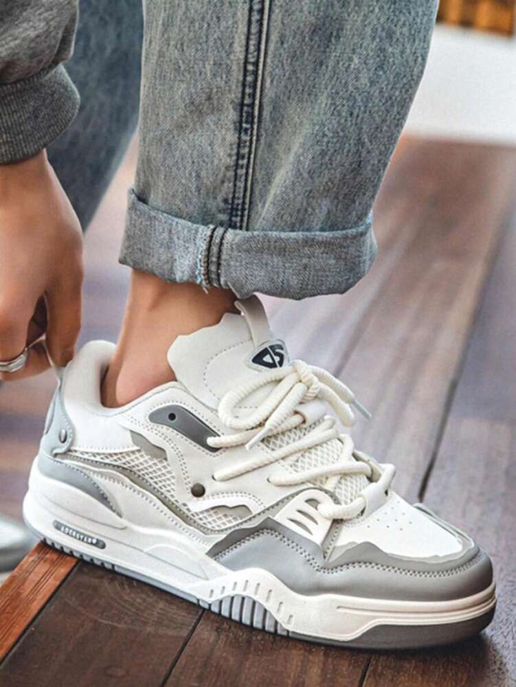 Men's Summer Sports Sneakers Non Slip Lightweight Breathable Leather Running Shoes Large Size 46 Gym Outdoor Lifestyle Casual Shoes