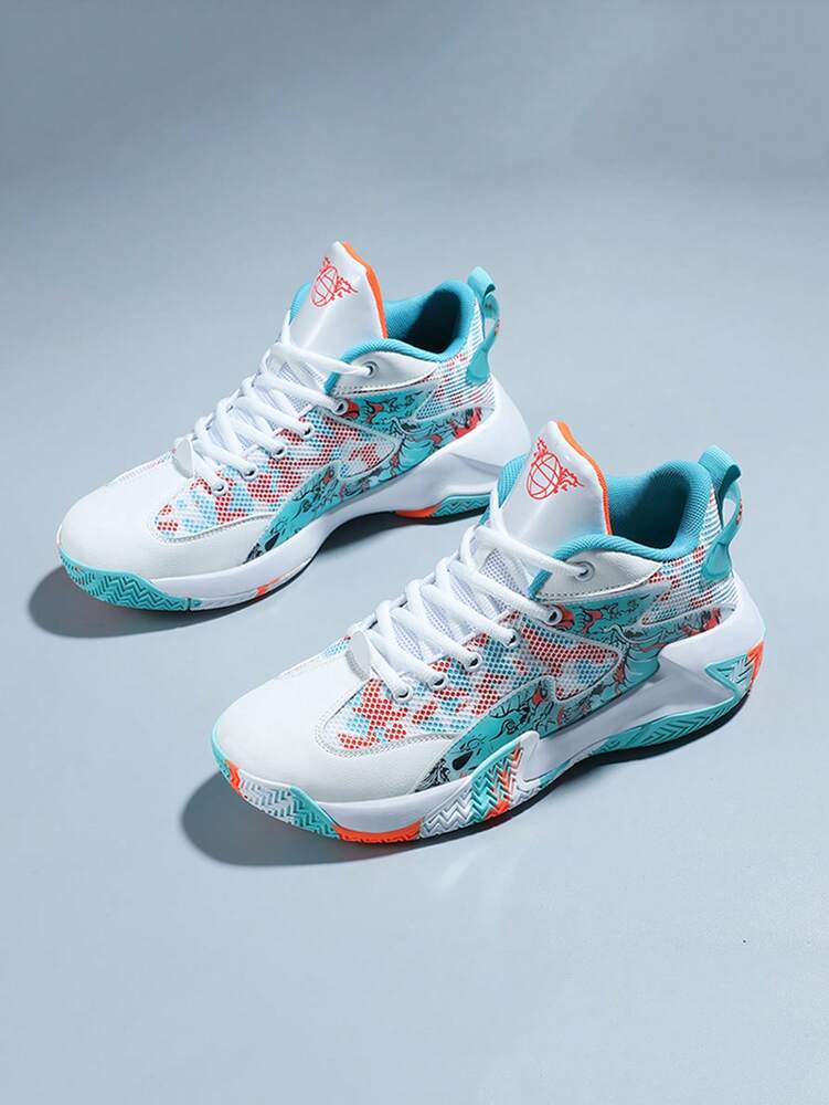 Men's Basketball Sneakers Fashion Breathable Athletic Shoes Comfortable Non Slip Casual Sports Footwear Teen Training Gym Shoes