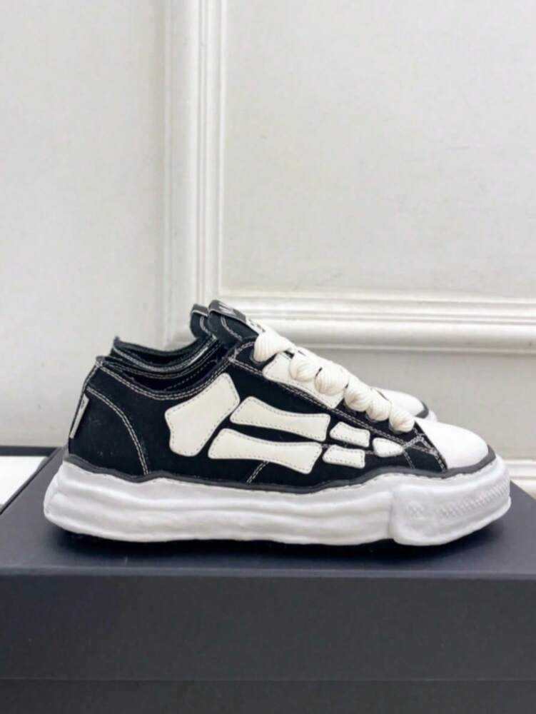 Unisex MMYs Maison Minara Yasuhiro 2025 Classic Skate Shoes Non Slip Lightweight Low Top Sneakers White Canvas Pleated Style Casual