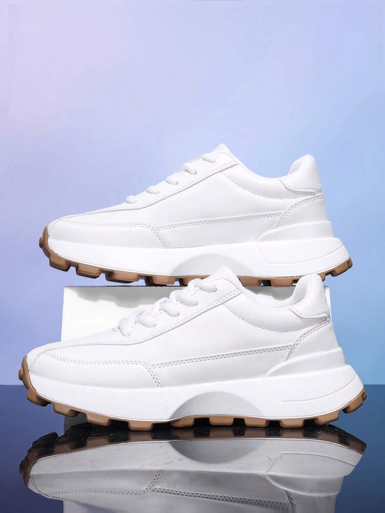 Men's Chunky Sneakers Versatile Outdoor Casual Athletic Shoes Non Slip Fashion Gym Sports Footwear Comfortable Street Style Sneakers