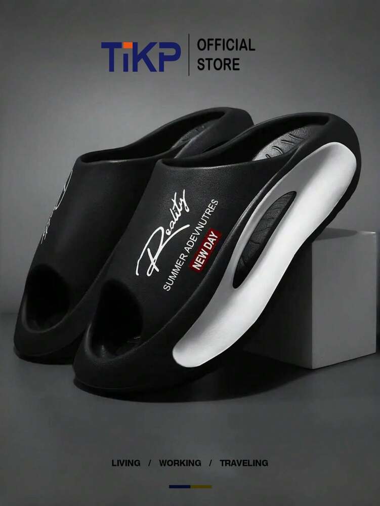 Men's EVA Thick Sole Slippers Non Slip Soft Open Toe Casual Flip Flops Comfortable Outdoor Fashion Beach Sandals For Men Summer