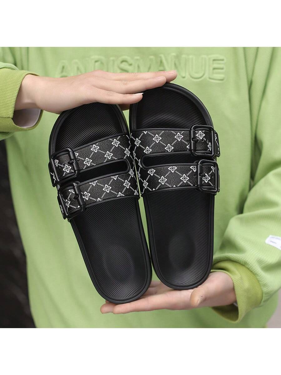 Men's Casual Slide Sandals Lightweight Comfortable Slippers Round Toe Fashion Outdoor Beach Flip Flops Non Slip Summer Footwear