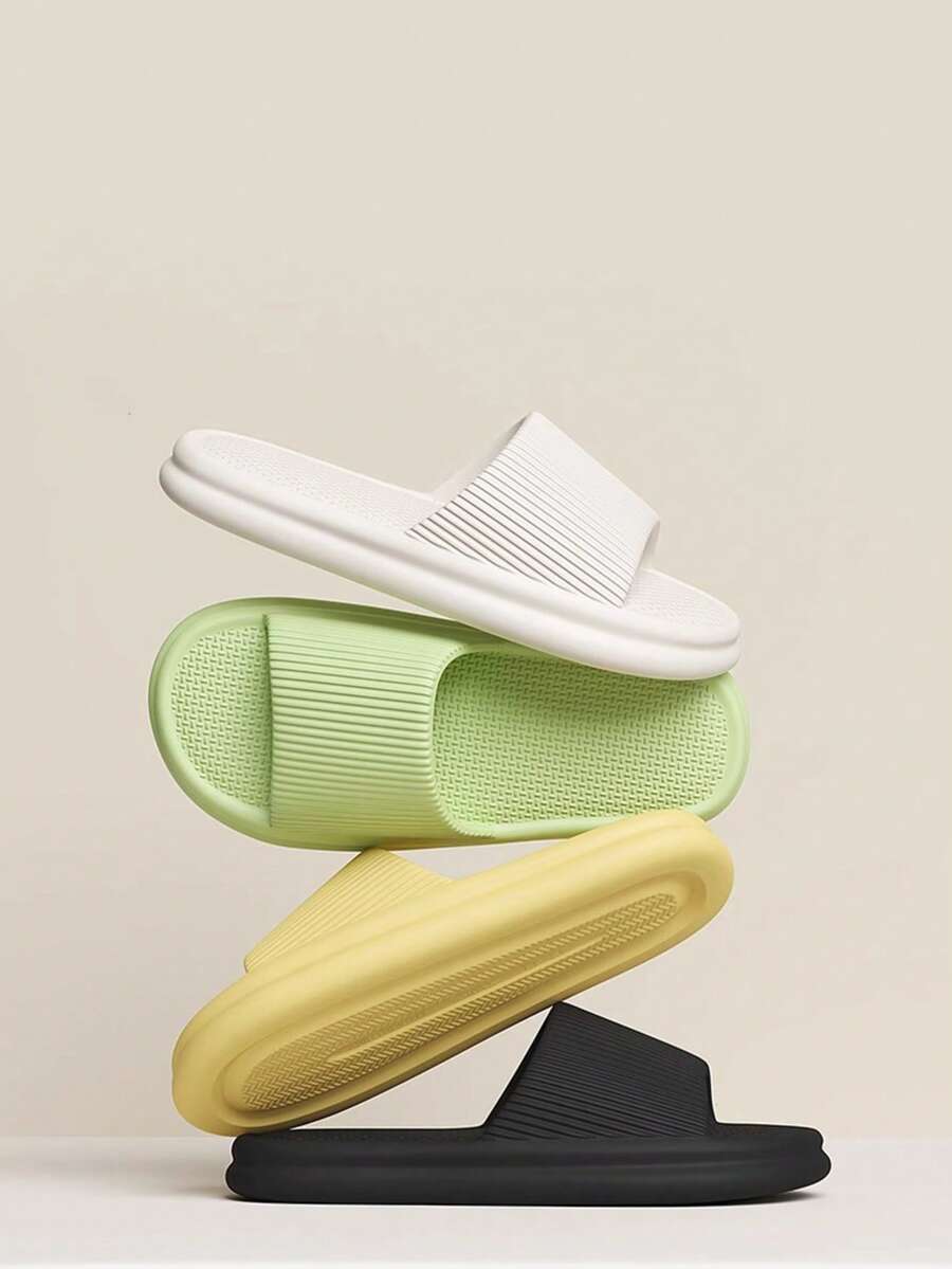 Men And Women Quiet EVA Slippers Non Slip Quick Dry Odor Proof Soft Sole Indoor Bathroom House Sandals Comfortable Summer Home Wear