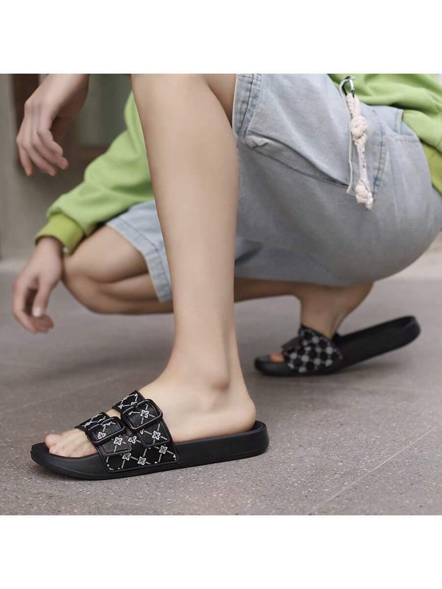 Men's Casual Slide Sandals Lightweight Comfortable Slippers Round Toe Fashion Outdoor Beach Flip Flops Non Slip Summer Footwear