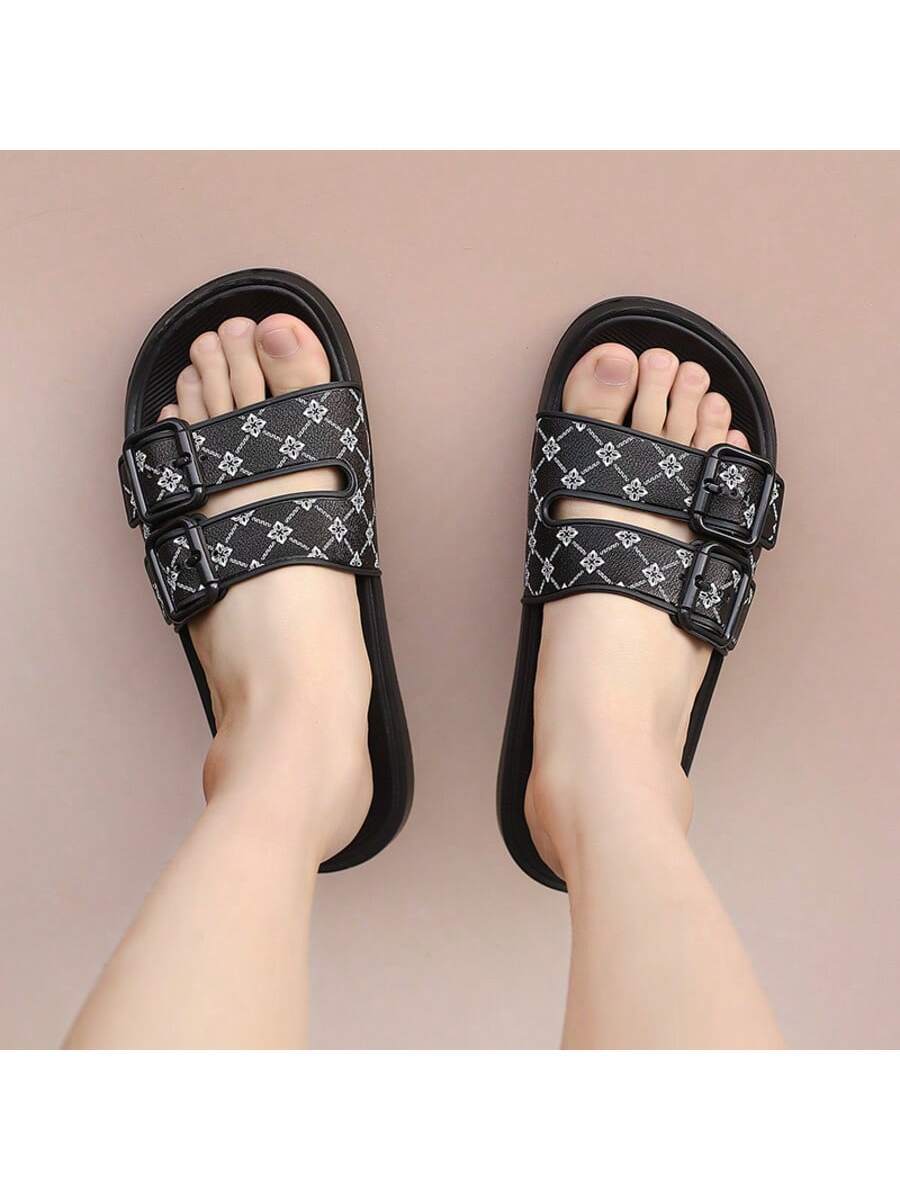 Men's Casual Slide Sandals Lightweight Comfortable Slippers Round Toe Fashion Outdoor Beach Flip Flops Non Slip Summer Footwear