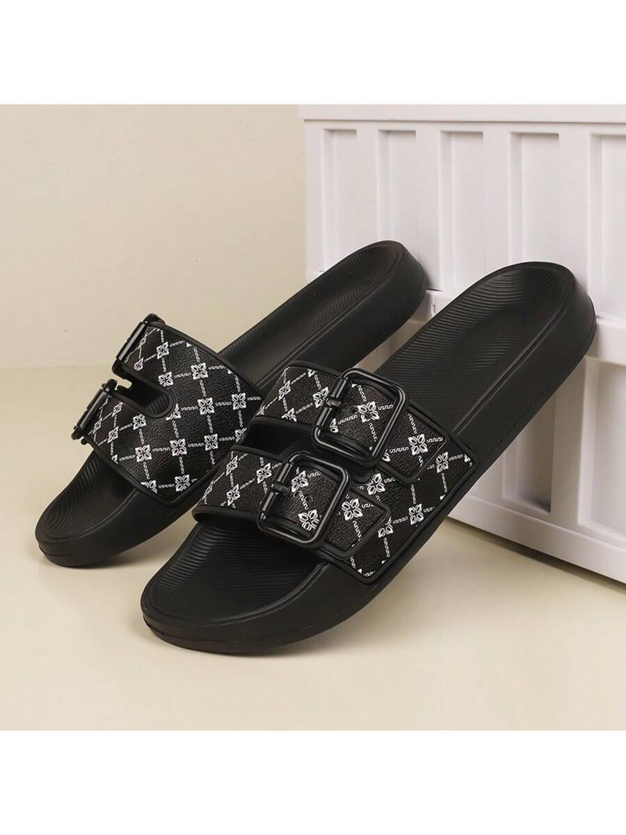 Men's Casual Slide Sandals Lightweight Comfortable Slippers Round Toe Fashion Outdoor Beach Flip Flops Non Slip Summer Footwear