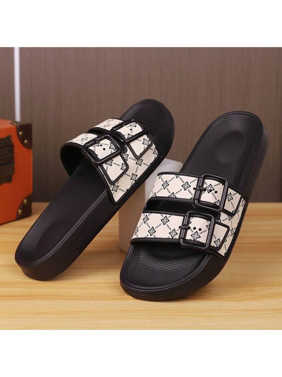 Men's Casual Slide Sandals Lightweight Comfortable Slippers Round Toe Fashion Outdoor Beach Flip Flops Non Slip Summer Footwear