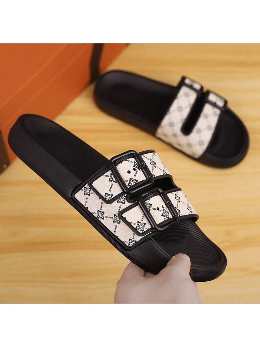Men's Casual Slide Sandals Lightweight Comfortable Slippers Round Toe Fashion Outdoor Beach Flip Flops Non Slip Summer Footwear