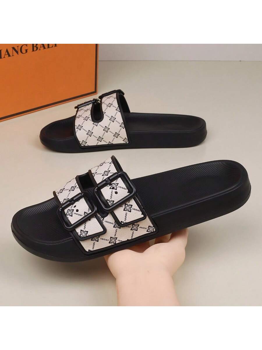 Men's Casual Slide Sandals Lightweight Comfortable Slippers Round Toe Fashion Outdoor Beach Flip Flops Non Slip Summer Footwear