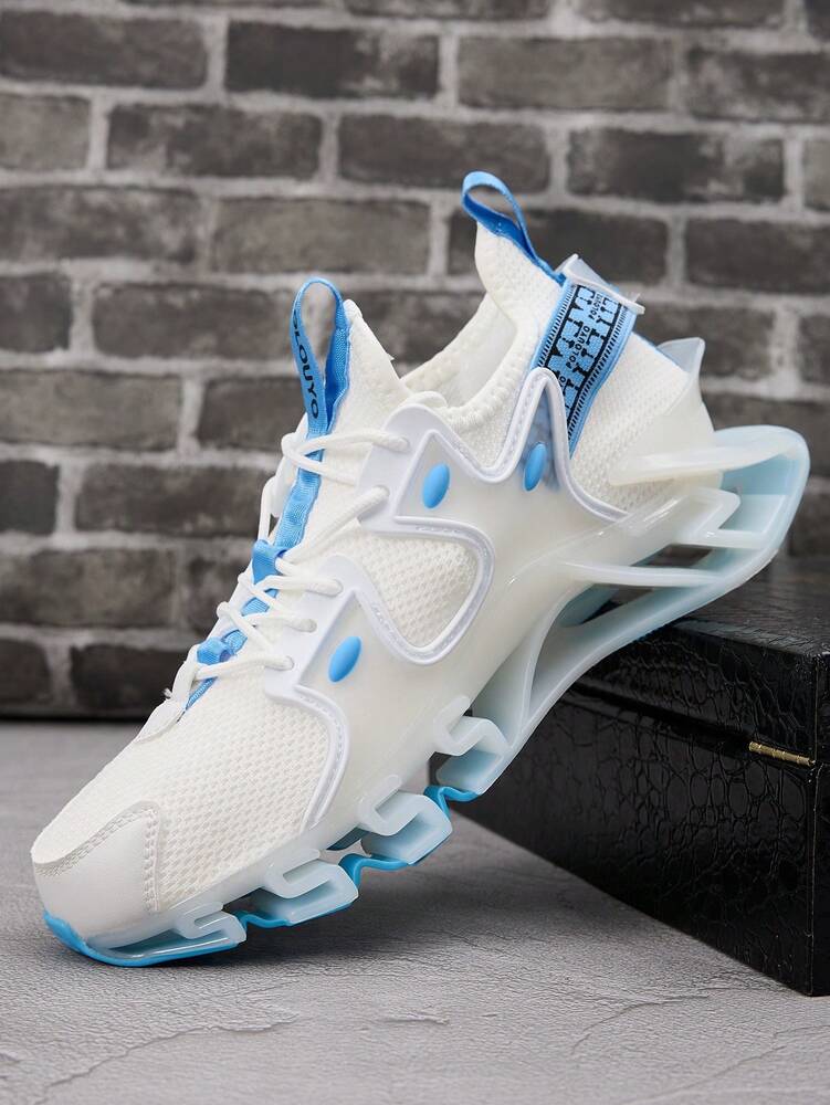 Men's Knitted Hollow Out Running Shoes Breathable Casual Sports Sneakers All Season Lightweight Fashion Outdoor Comfortable Trainers