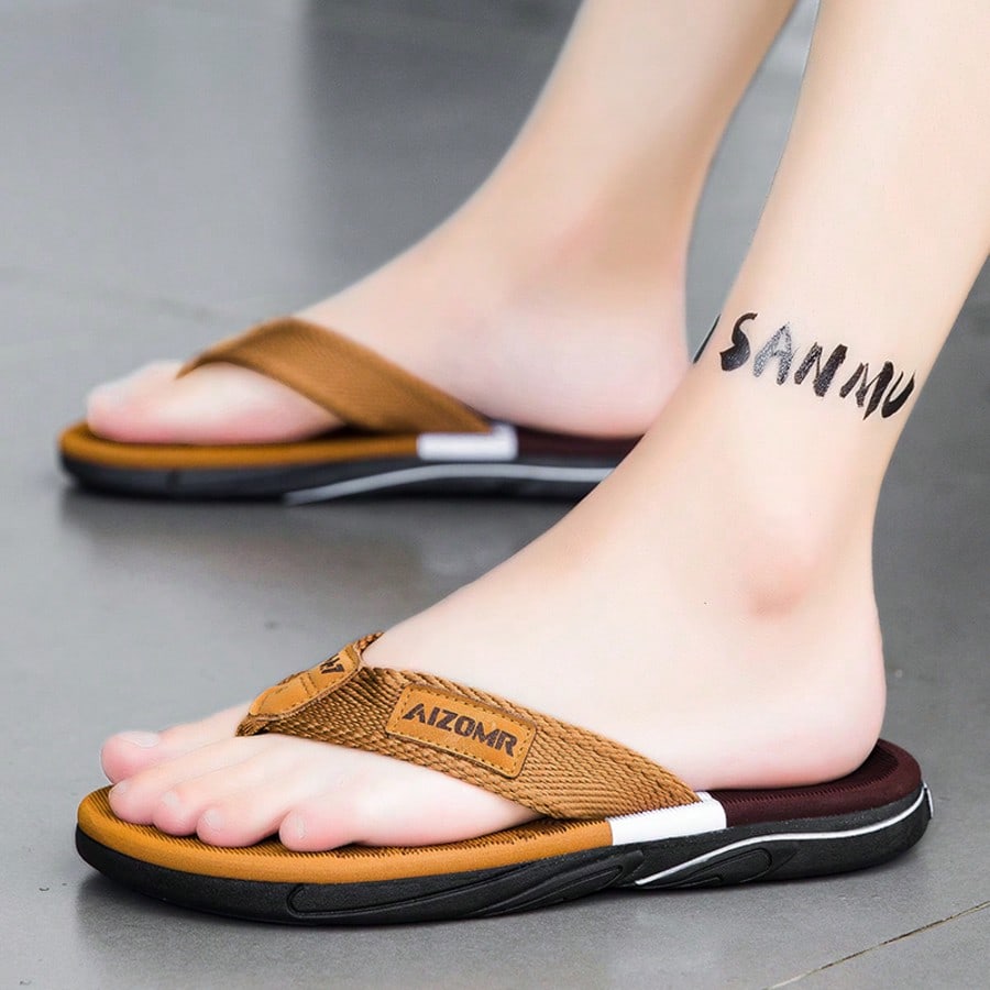 Men's High End Flip Flops Summer 2024 Durable Non Slip Anti Odor Thong Sandals Casual Comfortable Outdoor Beach Fashion Footwear