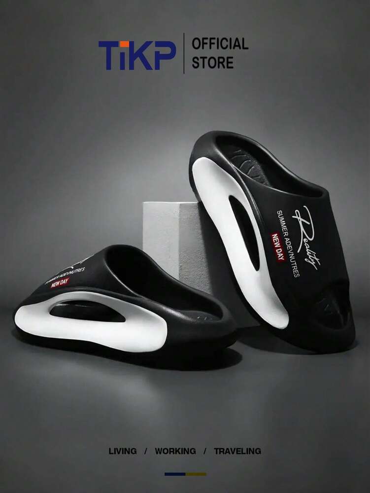 Men's EVA Thick Sole Slippers Non Slip Soft Open Toe Casual Flip Flops Comfortable Outdoor Fashion Beach Sandals For Men Summer
