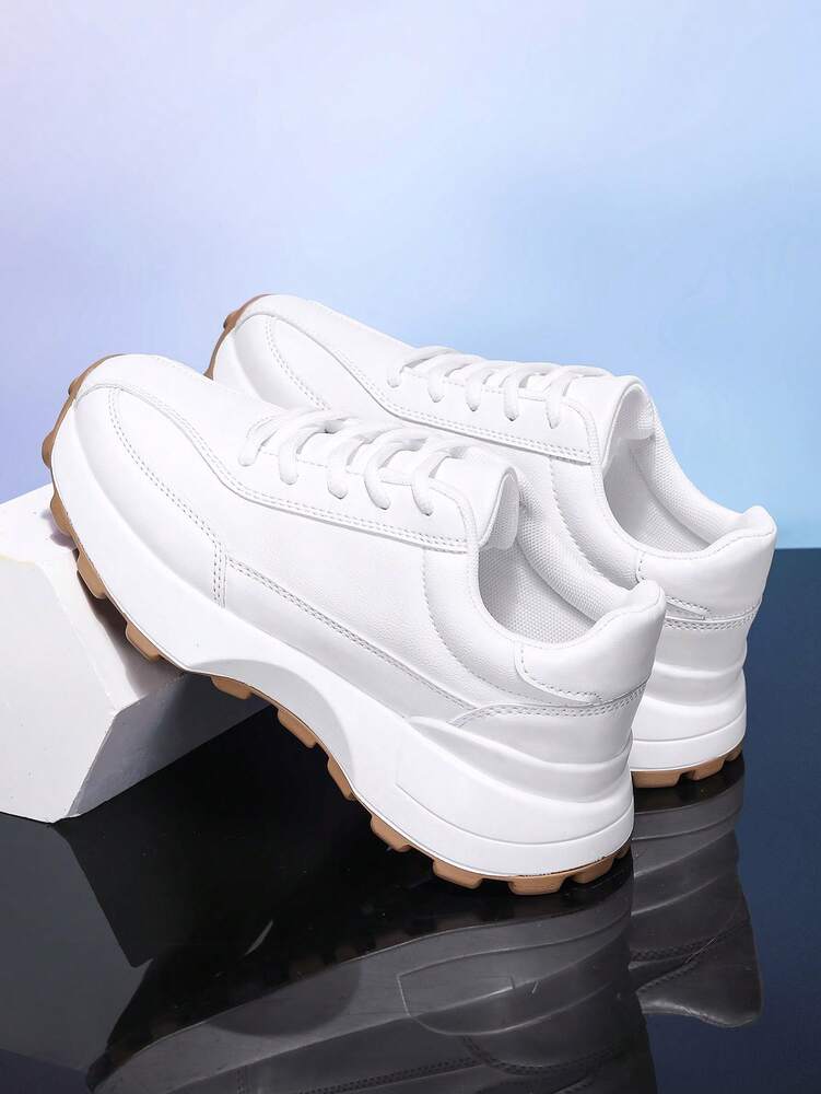 Men's Chunky Sneakers Versatile Outdoor Casual Athletic Shoes Non Slip Fashion Gym Sports Footwear Comfortable Street Style Sneakers
