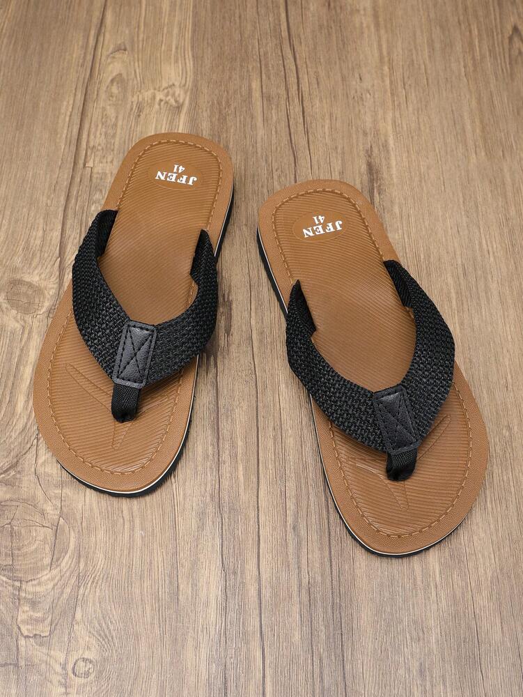 Men's Outdoor Flat Flip Flops New Style Summer Open Toe Slippers Casual Breathable Comfortable Beach Sandals Daily Fashion Wear