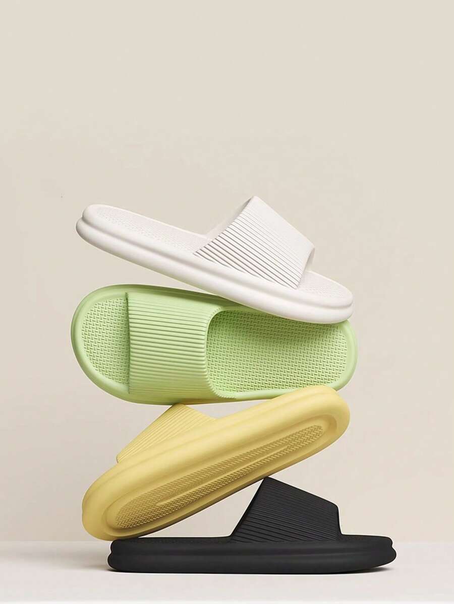 Men And Women Quiet EVA Slippers Non Slip Quick Dry Odor Proof Soft Sole Indoor Bathroom House Sandals Comfortable Summer Home Wear