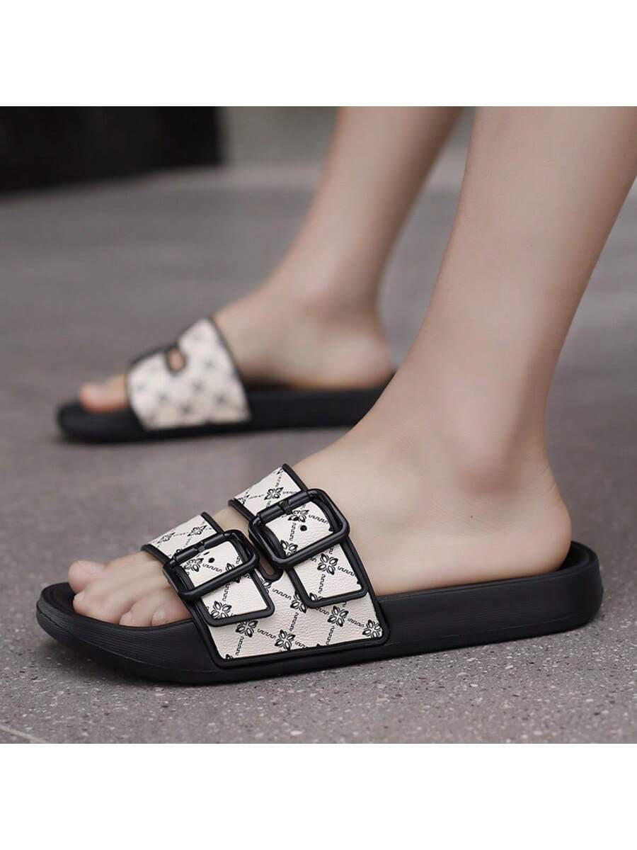 Men's Casual Slide Sandals Lightweight Comfortable Slippers Round Toe Fashion Outdoor Beach Flip Flops Non Slip Summer Footwear