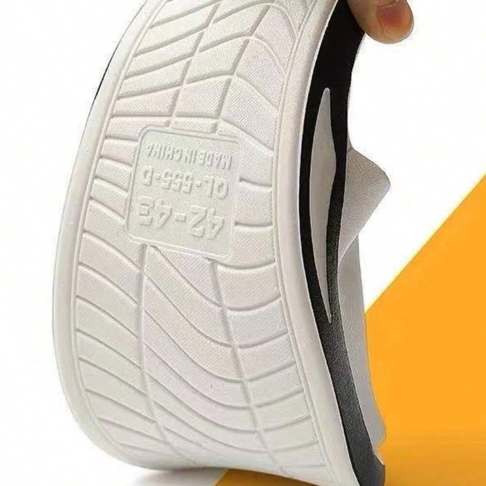 Men's Fashion Flip Flops Thick Sole Wear Resistant Breathable Non Slip Bath Slippers Casual Indoor Outdoor Summer Beach Sandals