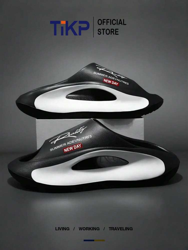 Men's EVA Thick Sole Slippers Non Slip Soft Open Toe Casual Flip Flops Comfortable Outdoor Fashion Beach Sandals For Men Summer