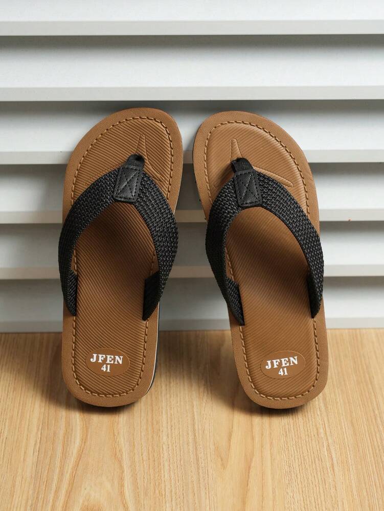 Men's Outdoor Flat Flip Flops New Style Summer Open Toe Slippers Casual Breathable Comfortable Beach Sandals Daily Fashion Wear