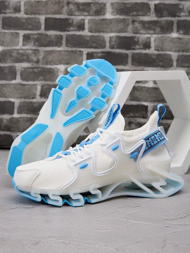 Men's Knitted Hollow Out Running Shoes Breathable Casual Sports Sneakers All Season Lightweight Fashion Outdoor Comfortable Trainers